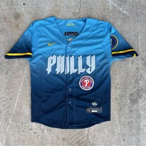 Nike Blue Philly Baseball Jersey SIZE L